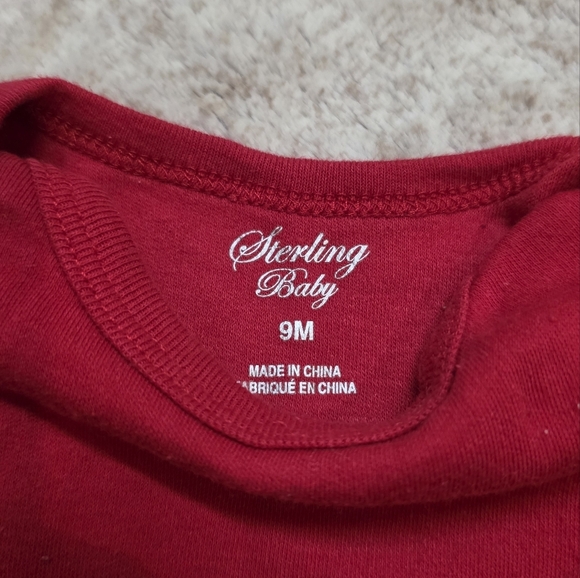 Red Onesie with Navy Nautical Shorts - Picture 5 of 5